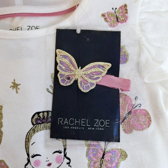NWT Rachel Zoe brand "Butterfly's, Ballet, and Corduroy"Girls two piece set XS 4 - Picture 10 of 10
